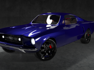 mustang shelby gt390 1968 Modèle 3D