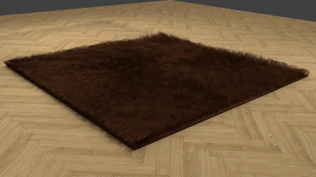 realistic fluffy carpet 3D Model .c4d .max .obj .3ds .fbx .stl .blend 