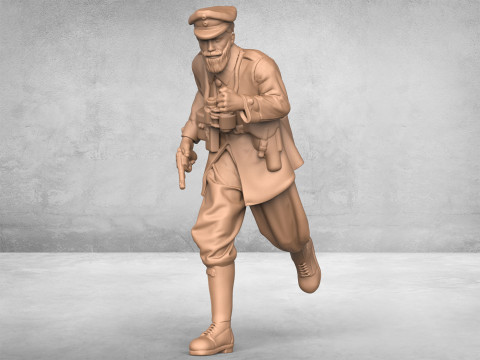 Running Army Soldier 3D Print Model