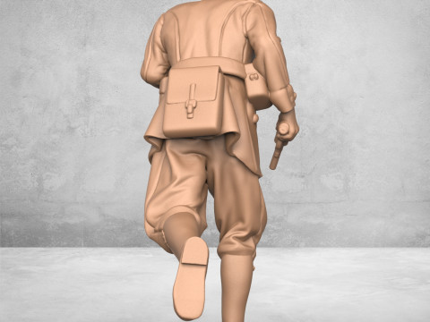 Running Army Soldier 3D Print Model