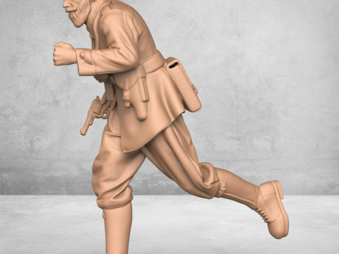 Running Army Soldier 3D Print Model