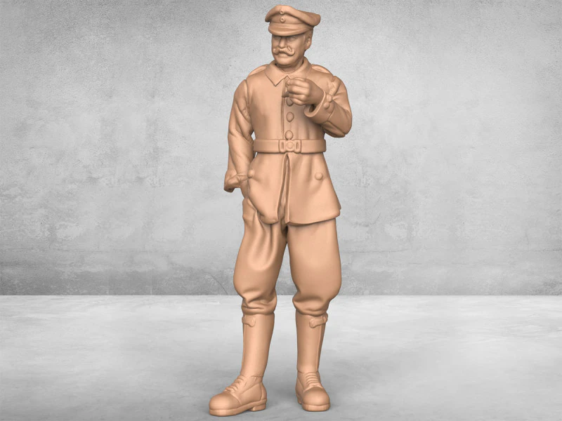 Army Commander 3D Print Model .c4d .max .obj .3ds .fbx .stl .blend