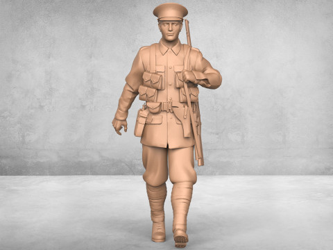 Army Marching Soldier Model Cetak 3D