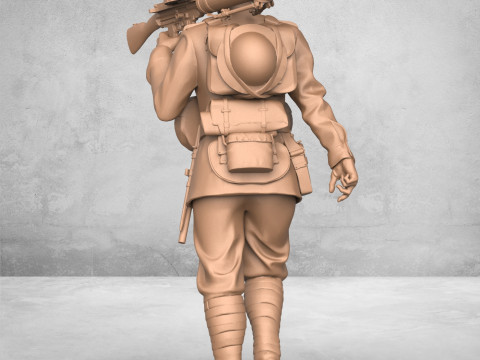 Walking Army Soldier Modello di stampa 3D
