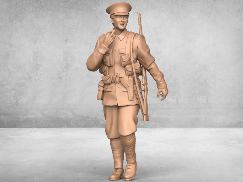 Relaxing Army Soldier 3D Druckmodell .c4d .max .obj .3ds .fbx .stl .blend 