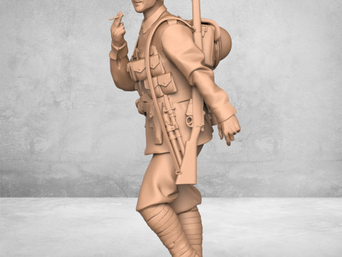 Relaxing Army Soldier 3D Druckmodell
