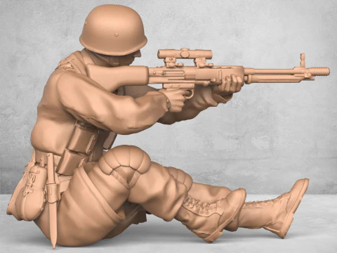 Soldat de l'arm&eacute;e Modèles 3D en vedette