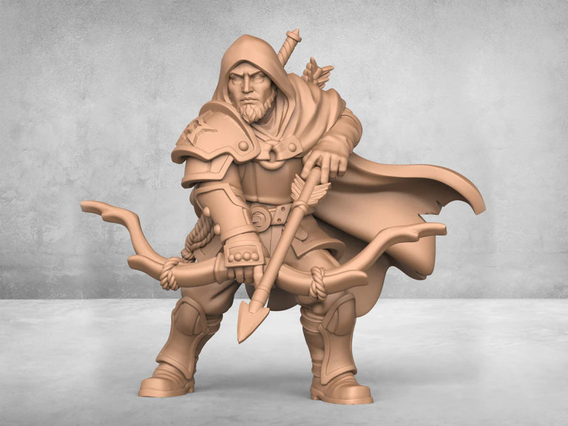 Antica posa d'attacco dell'arciere Modello di stampa 3D .c4d .max .obj .3ds .fbx .stl .blend 