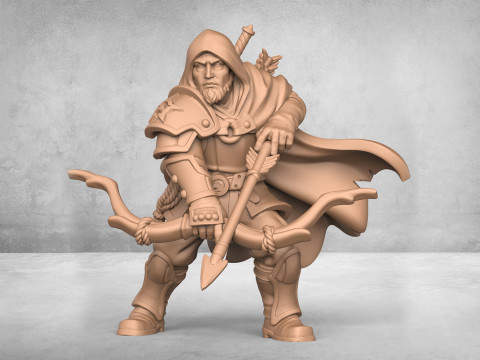 Ancient Archer Attacking Pose 3D 프린트 모델
