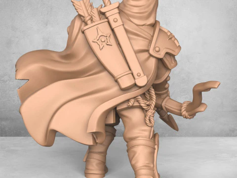 Antica posa d'attacco dell'arciere Modello di stampa 3D