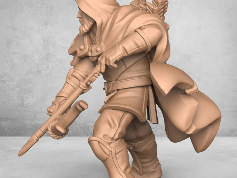 Antica posa d'attacco dell'arciere Modello di stampa 3D