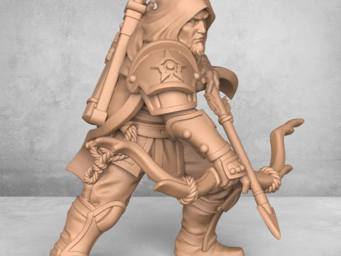 Antica posa d'attacco dell'arciere Modello di stampa 3D