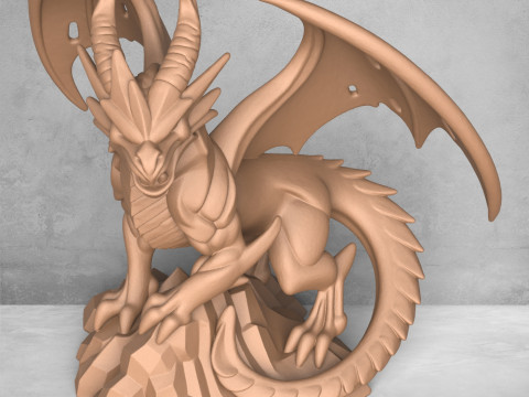 Dragon Sculpture Model Cetak 3D