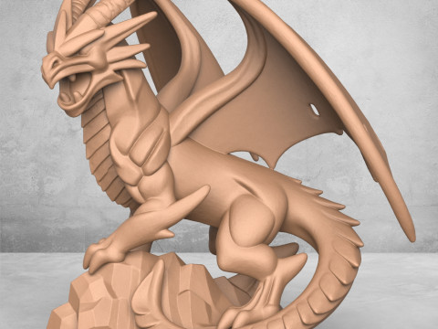 Dragon Sculpture Model Cetak 3D