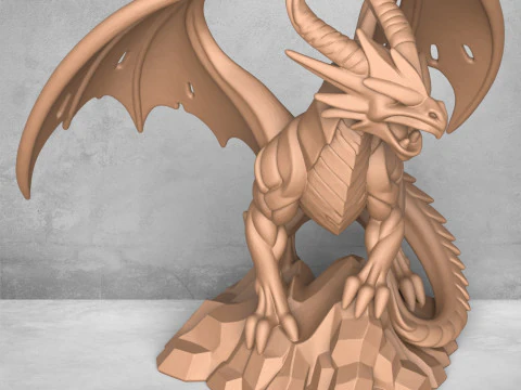 Ejderha Heykeli 3D Baskı Modeli