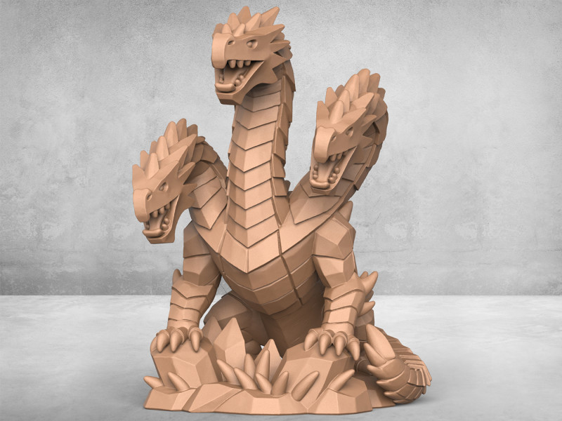 Monster Dragon Sculpture Model Cetak 3D .c4d .max .obj .3ds .fbx .stl .blend