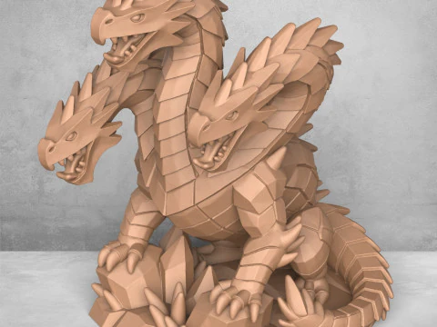 Scultura del mostro drago Modello di stampa 3D