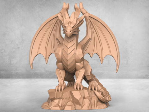 Ancient Dragon Statue Modelo de Impressão 3D
