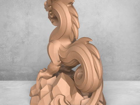 Ancient Chinese Dragon Statue 3D Print Model