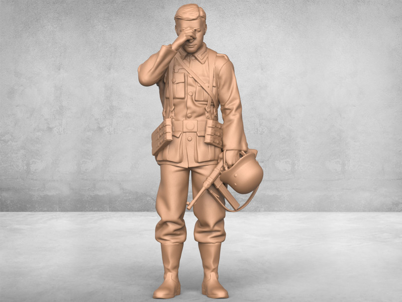 Disappointed Army Soldier 3D 打印模型 .c4d .max .obj .3ds .fbx .stl .blend 
