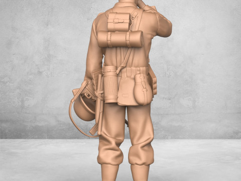 Disappointed Army Soldier 3D 打印模型