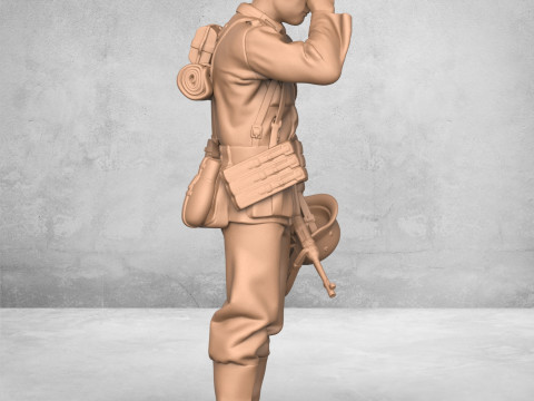 Disappointed Army Soldier 3D 打印模型