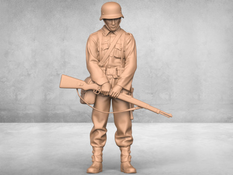 Praying Army Soldier Statue 3Dプリントモデル