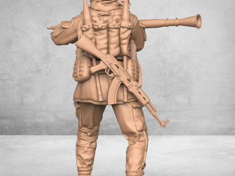 Statua moderna del soldato dell'esercito Modello di stampa 3D