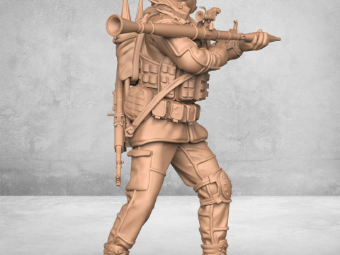 Modern Army Soldier Statue 3D Print Model