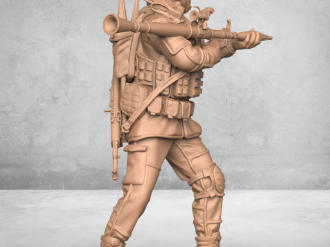 Statua moderna del soldato dell'esercito Modello di stampa 3D