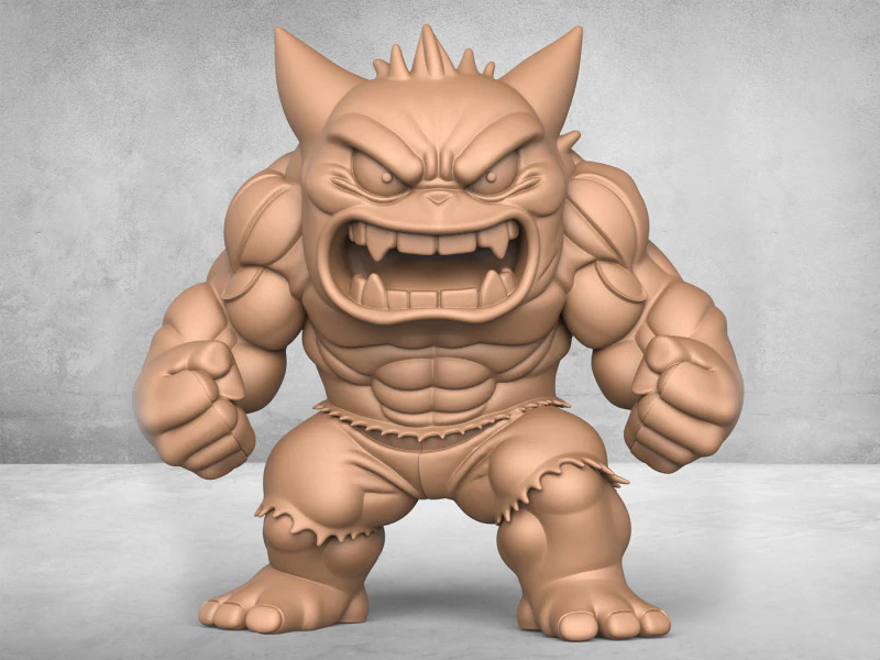 Mostro dei cartoni animati Hulk Modello di stampa 3D .c4d .max .obj .3ds .fbx .stl .blend