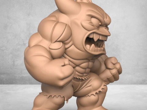 Mostro dei cartoni animati Hulk Modello di stampa 3D
