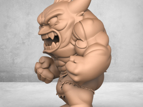 Cartoon Monster Hulk Modèles 3D en vedette