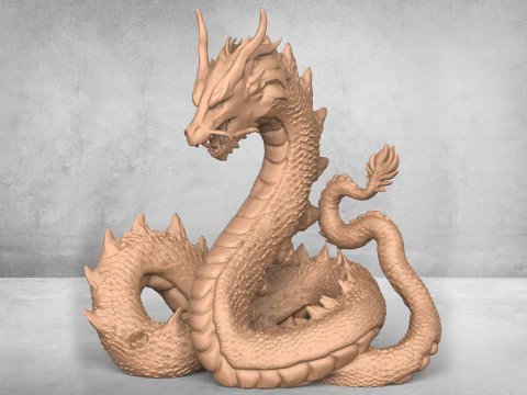Drago Mostro Cinese Modello di stampa 3D