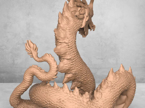 Drago Mostro Cinese Modello di stampa 3D
