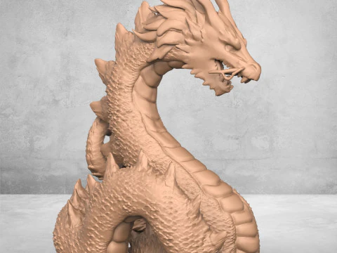 Drago Mostro Cinese Modello di stampa 3D