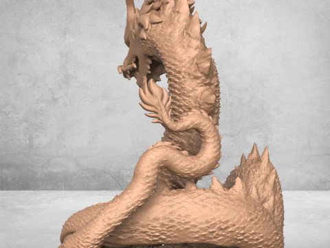 Drago Mostro Cinese Modello di stampa 3D