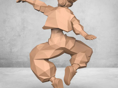 Dancing Girl Statue 3D Print Model