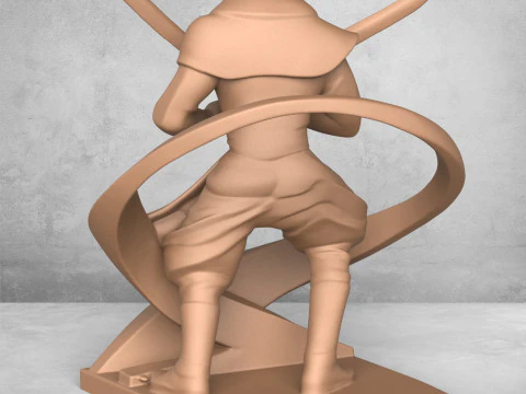 Statua del guerriero ninja Modello di stampa 3D