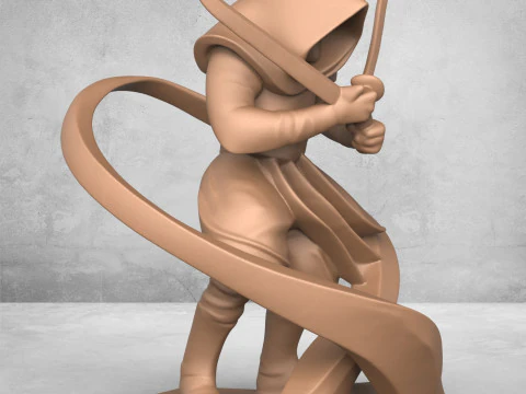 Statua del guerriero ninja Modello di stampa 3D