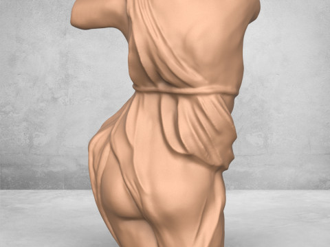 Woman Dancer Body Statue 3D प्रिंट मॉडल