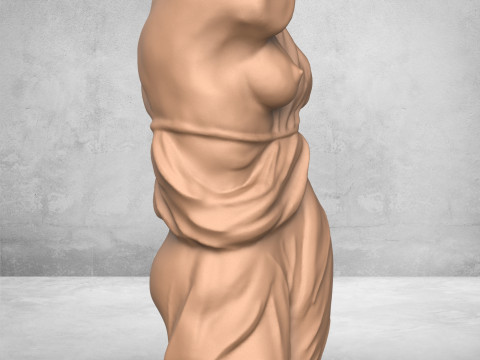 Woman Dancer Body Statue 3D प्रिंट मॉडल
