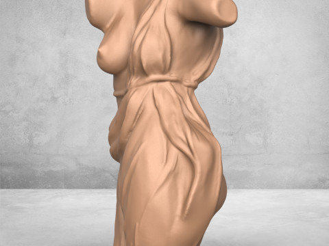 Woman Dancer Body Statue 3D प्रिंट मॉडल