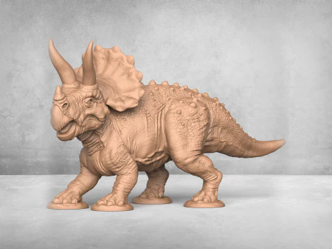 Monstre Tric&eacute;ratops Dinosaure Modèles 3D en vedette