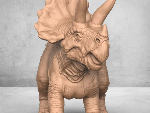 Monster Triceratops Dinosaur 3D Print Model