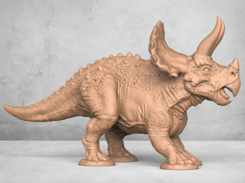 Monster Triceratops Dinosaur Modelo de Impressão 3D