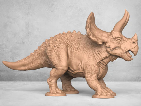 Monster Triceratops Dinosaur 3D Print Model