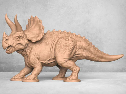 Monster Triceratops Dinosaur 3D Print Model