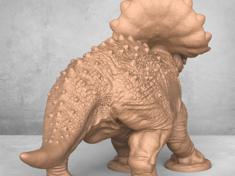 Monster Triceratops Dinosaur Modelo de Impressão 3D