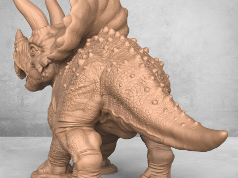 Monster Triceratops Dinosaur Modelo de Impressão 3D